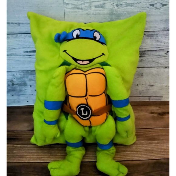 Nickelodeon Teenage Mutant Ninja Turtles Retro Leonardo Plush Character Pillow - Picture 1 of 3